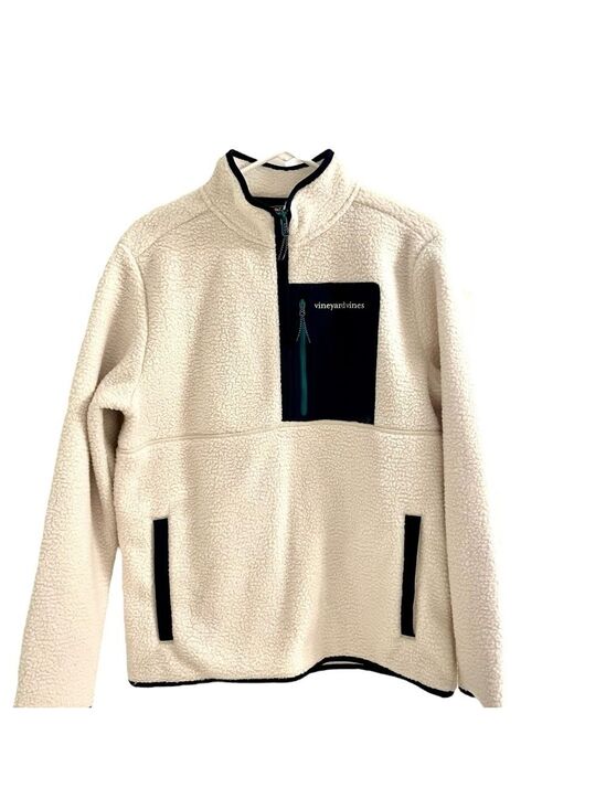 Vineyard Vines Jackets & Blazers - Vineyard Vines Outerwear Sherpa Half-Zip Men’s (Unisex) Pullover Jacket,…
